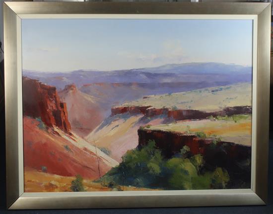 John Lacey (Australian) Munjina Gorge East, 36 x 48in.